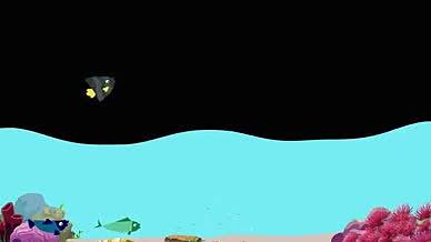 海底鱼游动跳跃动画视频的预览图